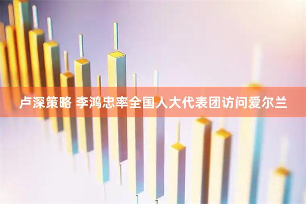 卢深策略 李鸿忠率全国人大代表团访问爱尔兰