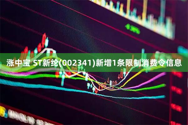 涨中宝 ST新纶(002341)新增1条限制消费令信息